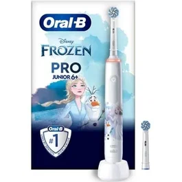 Oral-B Pro Junior Cepillo Dental Eléctrico Recargable para Niños 6+ con temática Frozen - Incluye 1 Mango y 1 Recambio de Cabezal